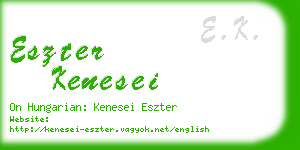 eszter kenesei business card